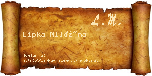 Lipka Miléna névjegykártya